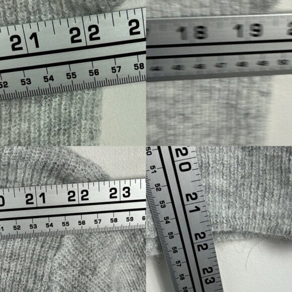 Sezane Gaspard Cardigan Sweater Size Large French Mottled Grey Reversible Knit L - Picture 11 of 13